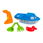 Набір для піску "Кораблик" 6 ел. з млинком зелений