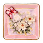 Тарілка декоративна 21 см Метелик з трояндами Lefard 59-407-1