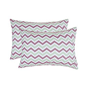 Набір із двох наволочок Зигзаг бязь Home Line лілово-зелений