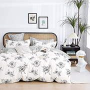 Постільна білизна Біла півонія сатин-твіл Home Line