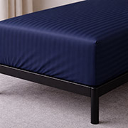 Простирадло натяжне Boston Royal Blue Stripe сатин-страйп Ютек