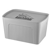 Ящик для зберігання з кришкою 23 л Ardesto ARHC2523G сірий