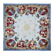 Скатертина гобеленова новорічна з люрексом квадратна Hamlet Lefard