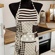 Фартух кухонний Печворк коричневий Господиня Прованс