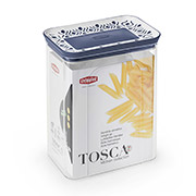 Пластикова прямокутна ємність для продуктів Tosca 2,2л Stefanplast 55651 біло-синя