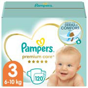 Підгузки Pampers Premium Care Розмір 3 (Midi) 6-10 кг, 120 шт