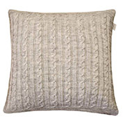 Наволочка вязаная декоративная Soft косы латте Прованс