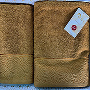 Набір махрових рушників жаккард Arya Fold гірчиця