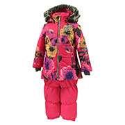 Зимний термокомплект для девочек NOVALLA Huppa 45020030 фуксия принт