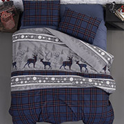 Постільна білизна Happiness Navy Blue фланель First choice