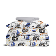 Дитяча постільна білизна в ліжечко BUILDER TRUCKS CS2 Cosas синій