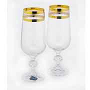 Бокалы для шампанского Claudia GOLD 180мл Bohemia - Фото №2