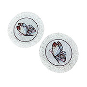 Набір серветок під чашки Метелик блакитний Прованс