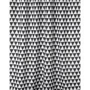 Шторка для ванной Bisk Txt Plain с набором колец 06880 черно-белая