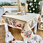 Скатертина гобеленова новорічна В очікуванні дива LiMaSo