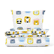 Постільна білизна в дитяче ліжечко Color Animals ранфорс Cosas без простирадла