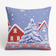 Подушка декоративна Winter Тепло зимових снів SoundSleep бязь блакитна