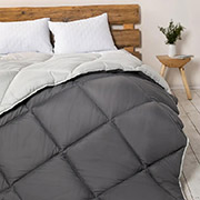 Ковдра зимова антиалергенна Alaska microfiber ТЕП сірий комбінований