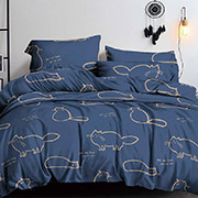 Комплект постільної білизни Cat Smile Emily мікрофібра темно-синій