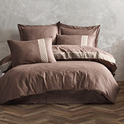 Постільна білизна Brillant сатин-жакард Saheser Home коричнева