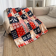 Флісовий плед Нордична мозаїка 9114 Love you