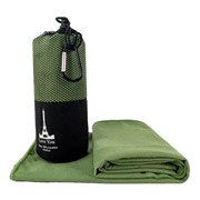 Рушник спортивний дорожній мікрофібра Love You зелений