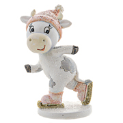 Фігурка декоративна 5,5х9см Корівка на ковзанах Lefard 192-096