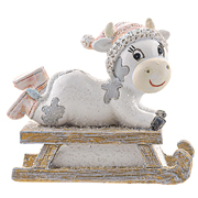 Фігурка декоративна 8,5х7,5см Корівка на санях Lefard 192-094