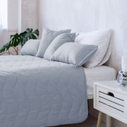 Покривало декоративне двостороннє Capri Sonex сірий-білий