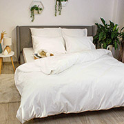 Постільна білизна Optical White страйп-сатин ТЕП