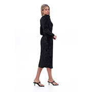 Сукня оксамитова довга приталена 25004 German Volf чорна