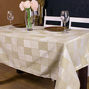Скатертина жакардова 301 Jacquard Olive Mirson