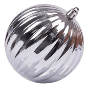 Куля новорічна 10 см Novogod'ko 974084 срібло глянець