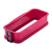 Форма силіконова прямокутна зі скляним дном 27х13.3х6.4 см Kamille 7758