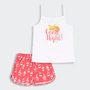 Піжама для дівчинки ПЖ49 супрем Бембі K11-кораловий-білий-малюнок