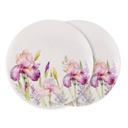 Набір тарілок порцеляновий 2 предмети 20.5 см Іриси Lefard 924-789