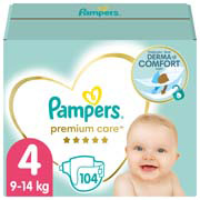 Підгузки Pampers Premium Care Розмір 4 (Maxi) 9-14 кг, 104 шт