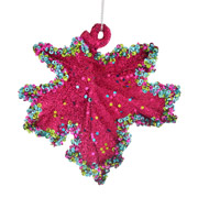 Прикраса ялинкова 12 см Лист пуансеттії YES! Fun 973102