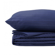 Комплект постільної білизни сатин-страйп Dark Blu Good-Dream темно-синій