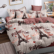Постільна білизна Люблю Париж сатин Selena 300507