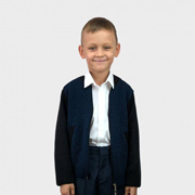 Бомбер для хлопчика Art Knit синій