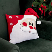 Подушка в'язана декоративна Святий Миколай Прованс