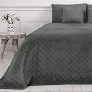 Покривало Ромб круглий Velour ТЕП сіре