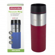 Термокухоль з нержавіючої сталі Kamille 420мл 2098 червоний