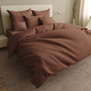 Постельное белье Selena бязь-люкс Ромбики коричневые 100966