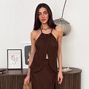 Майка жіноча в'язана Loren Art Knit шоколад