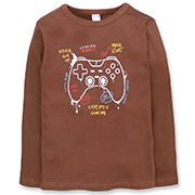 Лонгслів для хлопчика 0706365джа інтерлок Татошка коричневий