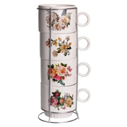 Набір чашок порцелянова 4х300 мл Yiwu FM-7