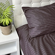 Наволочка Stripe Sense Chocolate сатин-страйп SoundSleep шоколадный