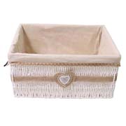 Кошик стелажний 36х27х17 см Серце Handy Home EW-88 L біло-бежевий